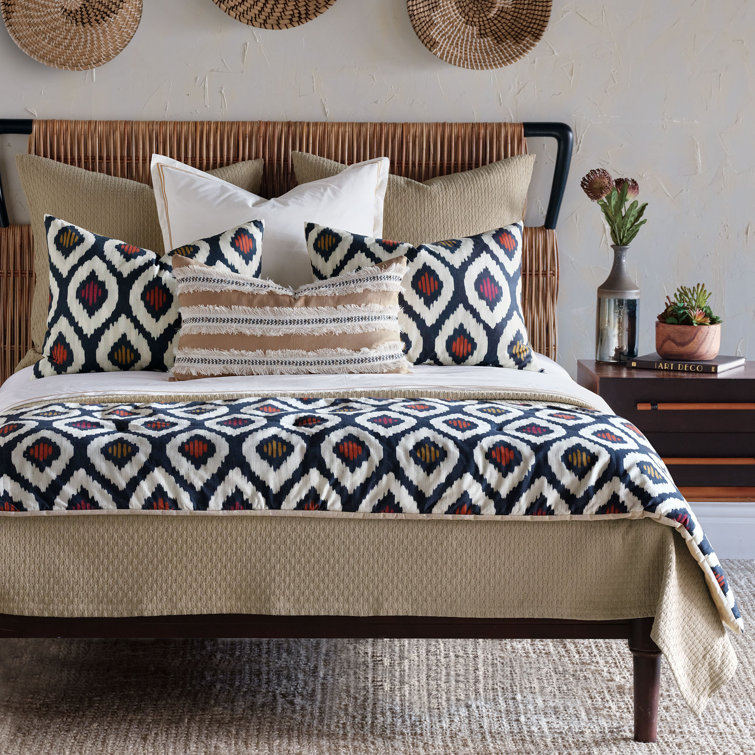 Naya Breeze Beige and White Linen Striped Lumbar Pillow