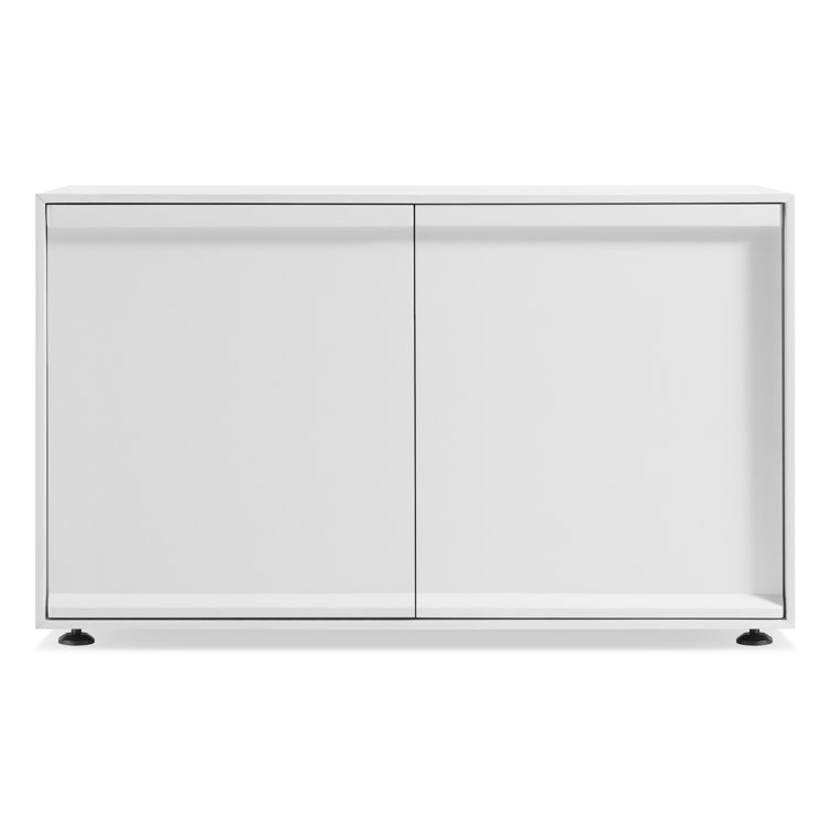 White Matte Painted 2 Door Wood Credenza