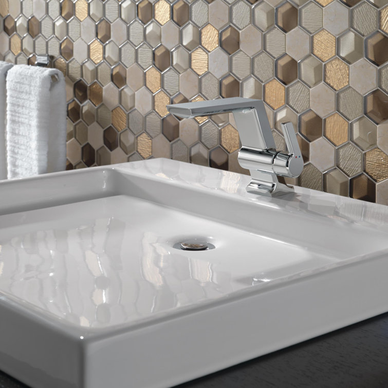 Chrome Single Hole Modern Bathroom Faucet