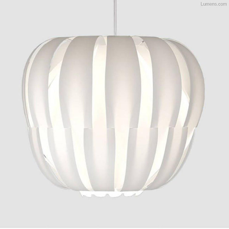 White Lantern Pendant Light with Adjustable Cord