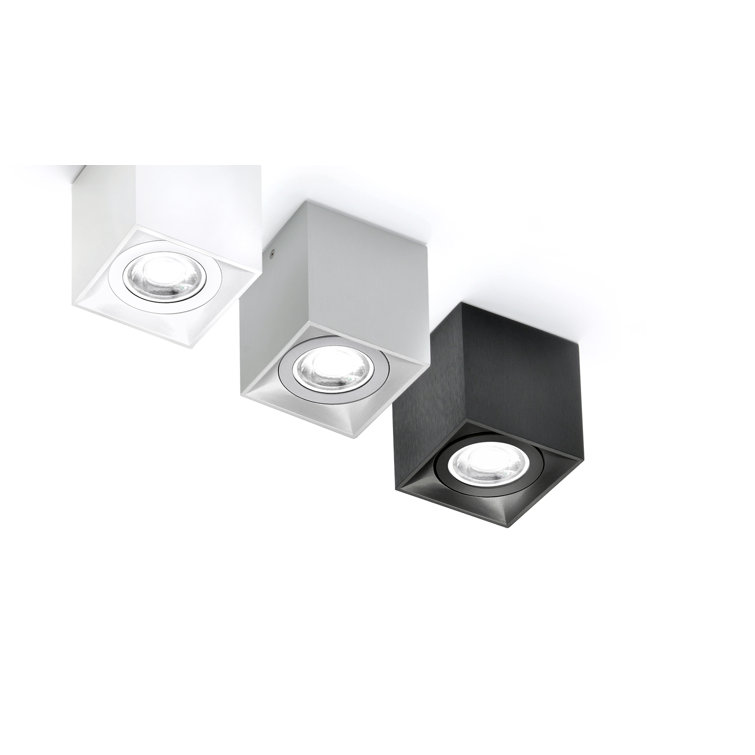 Dau 2-Light 6.4" Brushed Aluminum Cluster Square Spotlight