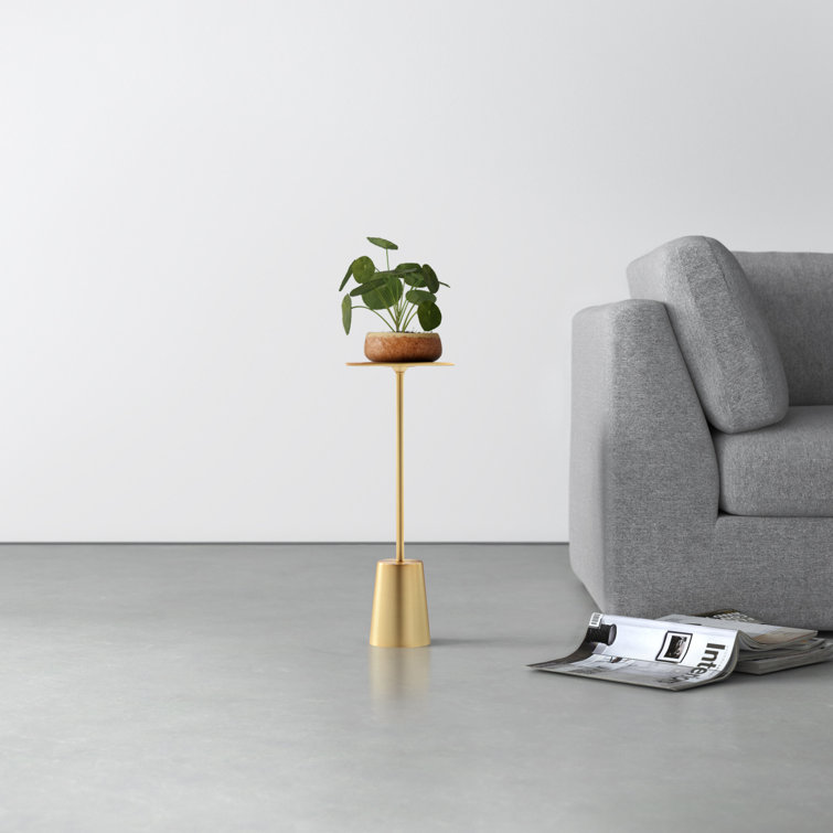 Gold Metal Tray Top End Table