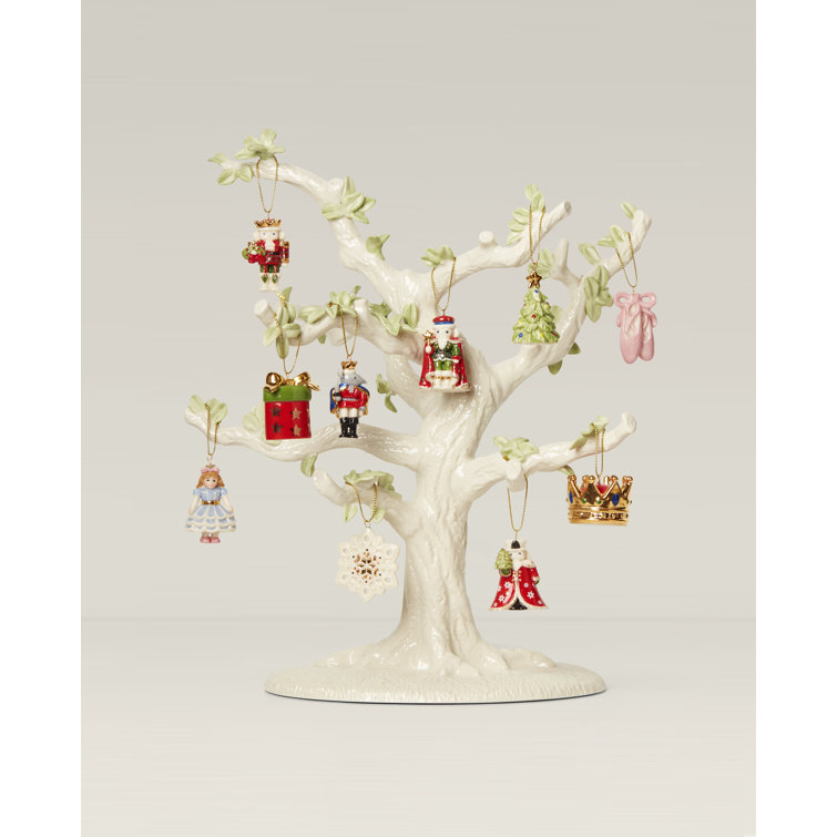 Nutcracker Ballet Porcelain 10-Piece Christmas Ornament Set
