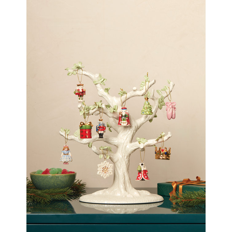 Nutcracker Ballet Porcelain 10-Piece Christmas Ornament Set