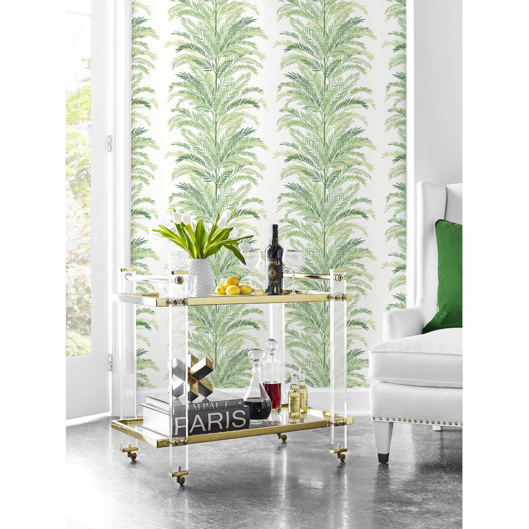 Paradise Green Palm Vinyl Peel and Stick Wallpaper Roll