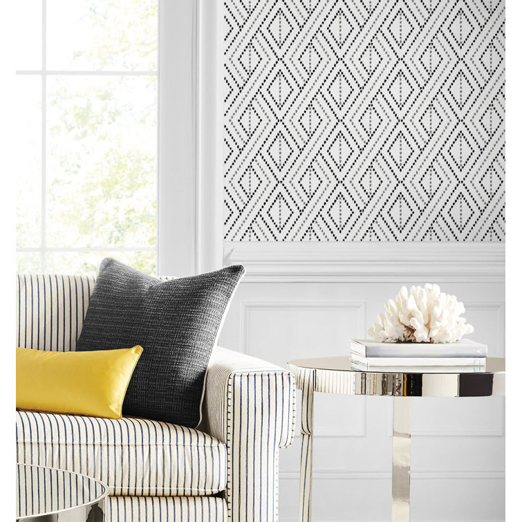 Alloy Gray Vinyl Peel and Stick Geometric Wallpaper Roll