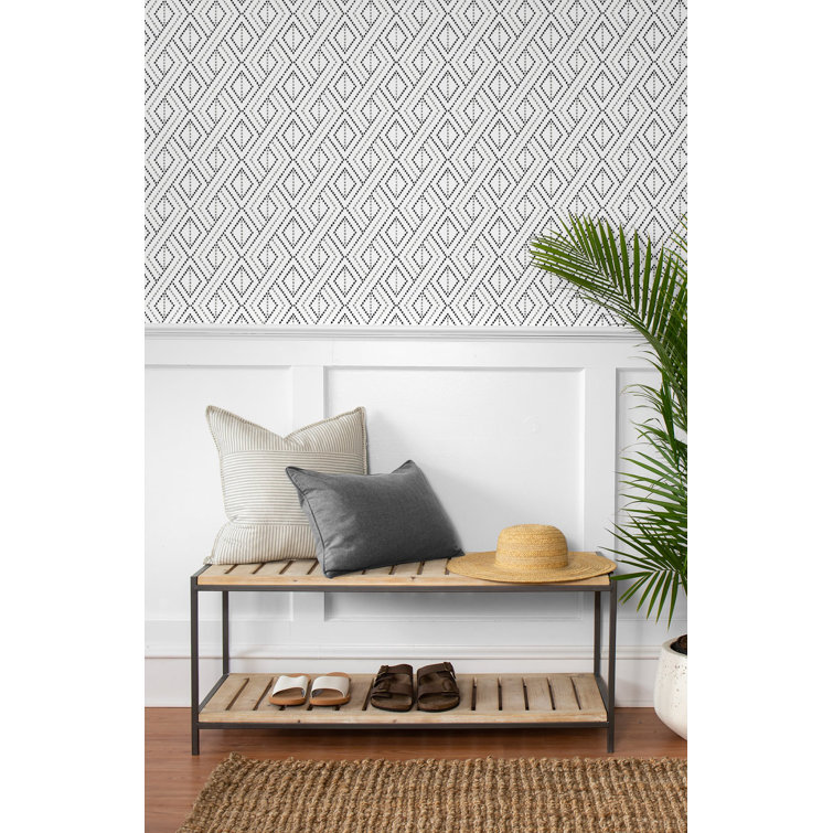 Alloy Gray Vinyl Peel and Stick Geometric Wallpaper Roll