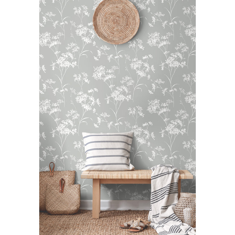 Alloy Floral Mist Self-Adhesive Removable Wallpaper Roll