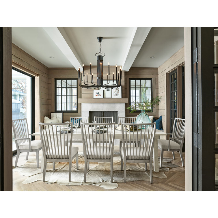Miller Modern Farmhouse Extendable Dining Table in Rustic Oak