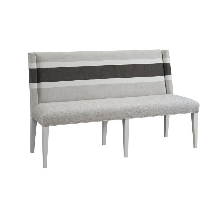 Coconut Metal and Picket Fence Upholstered Dining Bench
