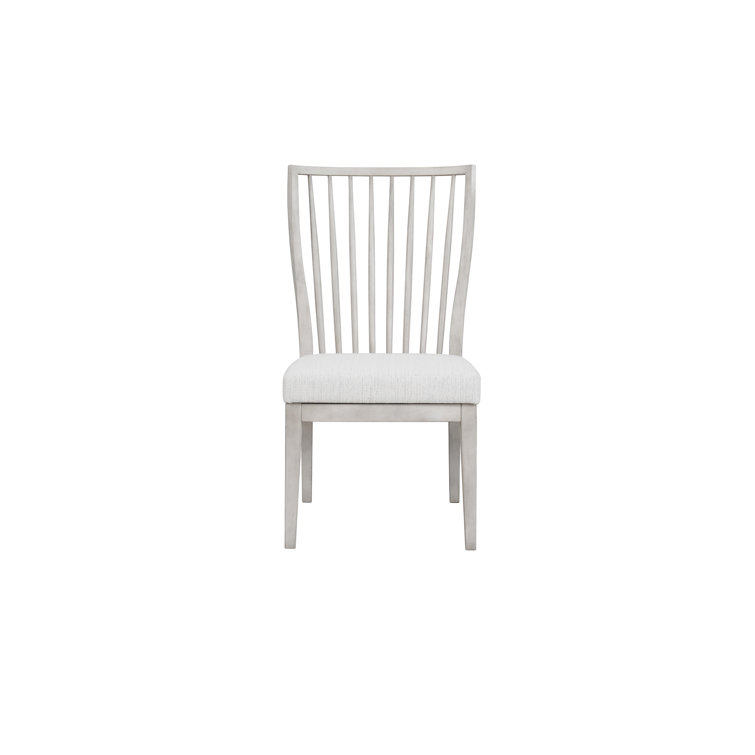 Light Gray Upholstered Windsor Back Side Chair Set