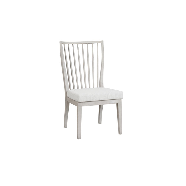 Light Gray Upholstered Windsor Back Side Chair Set