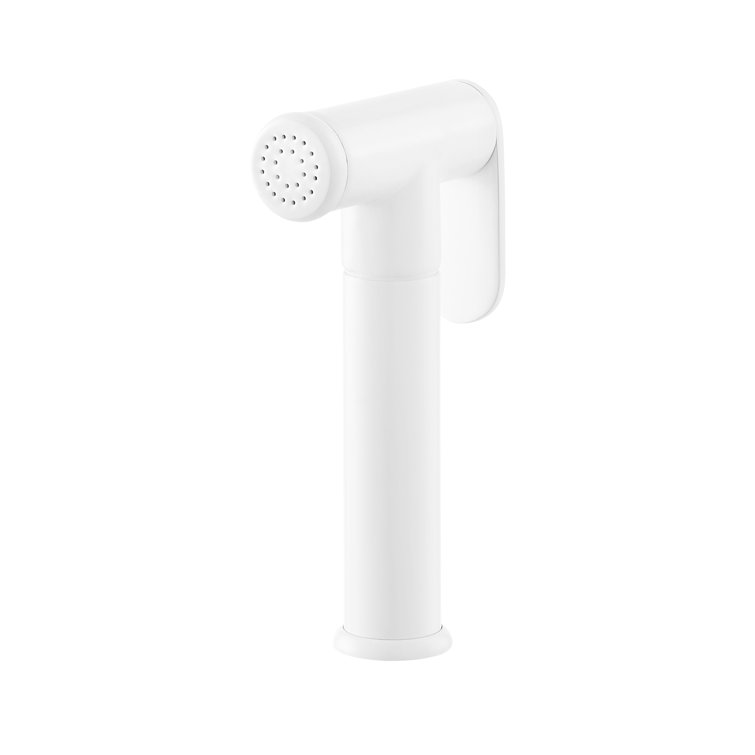 Matte White Nickel Widespread Kitchen Faucet with Side Sprayer