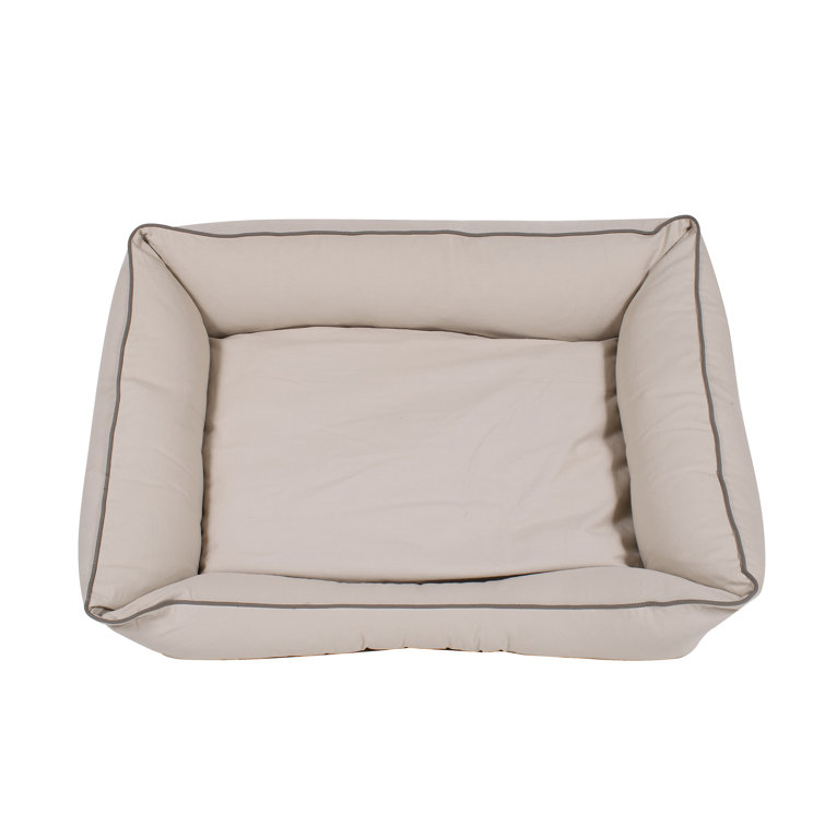 X-Large Khaki Cotton Canvas Orthopedic Elevated Pet Bed
