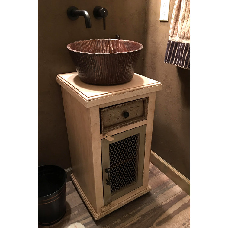 Handcrafted Hammered Copper Above-Counter Vessel Sink