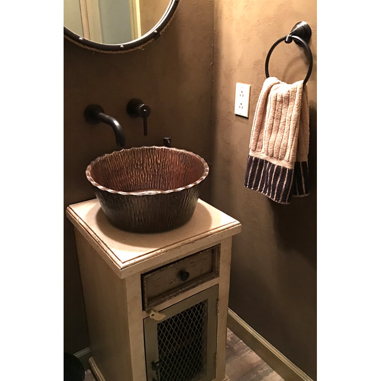 Handcrafted Hammered Copper Above-Counter Vessel Sink