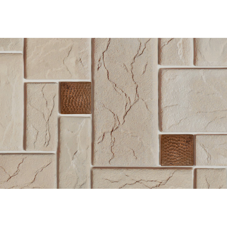 3" x 3" Hammered Oil Rubbed Bronze Copper Tiles - Set of 4