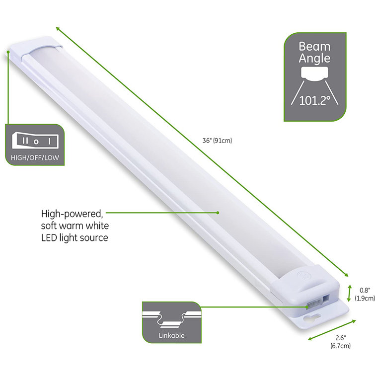 Enbrighten 36-inch White LED Under Cabinet Light Fixture