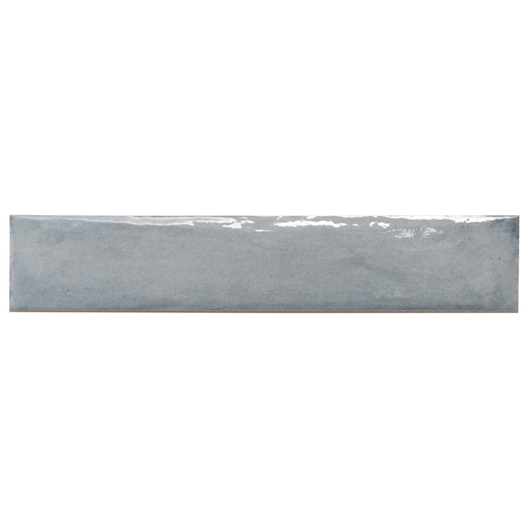 Tint Light Blue Polished Porcelain Subway Wall Tile 3-in x 16-in