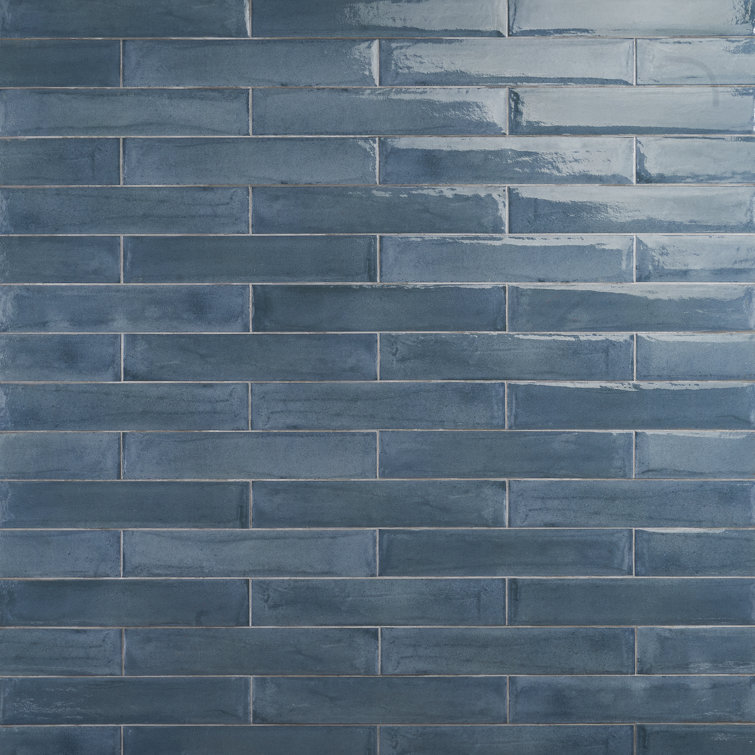 Tint 3x16 Polished Blue Porcelain Subway Wall Tile