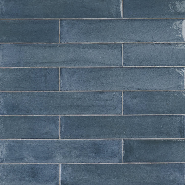 Tint 3x16 Polished Blue Porcelain Subway Wall Tile