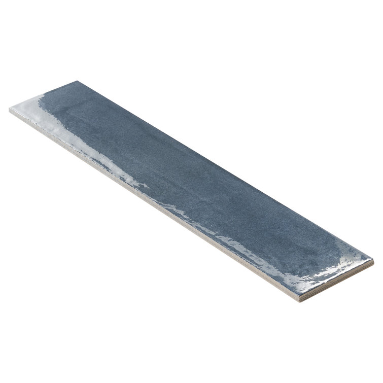 Tint 3x16 Polished Blue Porcelain Subway Wall Tile
