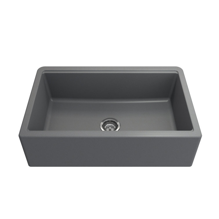 Arona 33'' Concrete Gray Granite Farmhouse Kitchen Sink