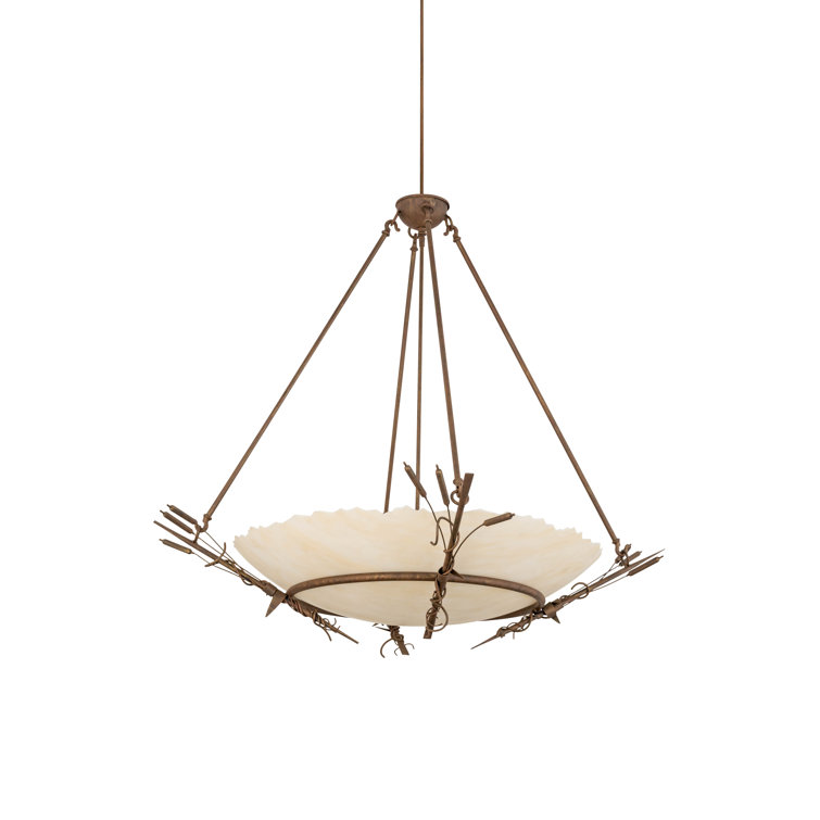 Cortez Gold 6-Light Glass Bowl Pendant