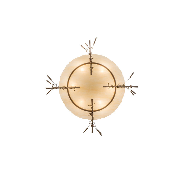 Cortez Gold 6-Light Glass Bowl Pendant