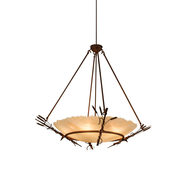 Cortez Gold 6-Light Glass Bowl Pendant