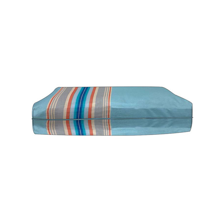 Small Blue Striped Orthopedic Outdoor Elevated Pet Bed