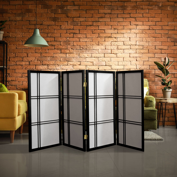 Honey 3 ft. Short Folding Shoji Screen with 6 Panels