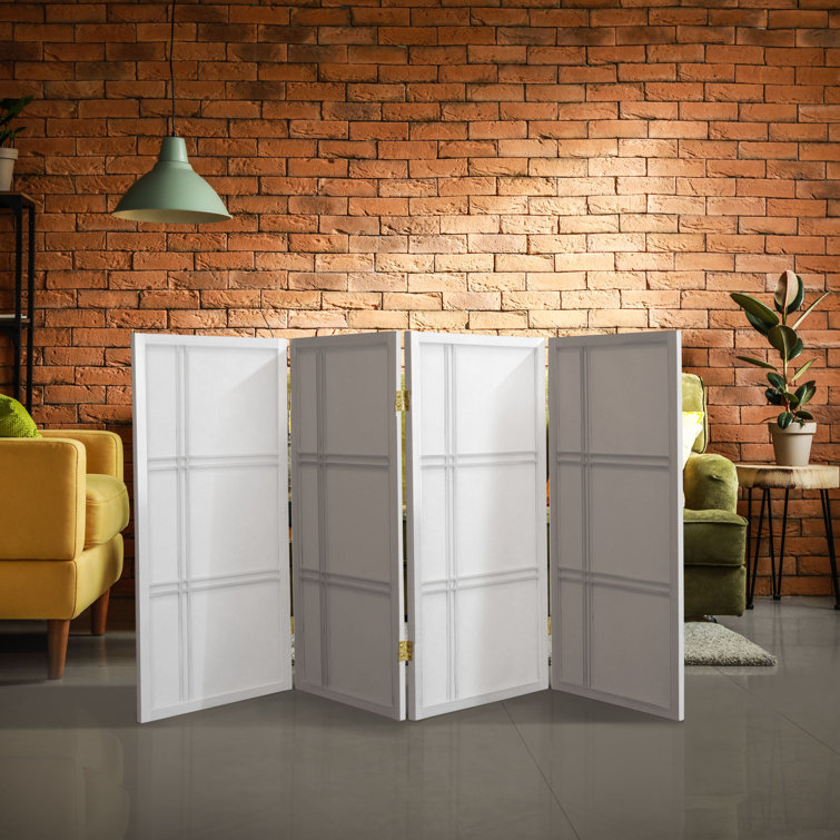 Honey 3 ft. Short Folding Shoji Screen with 6 Panels