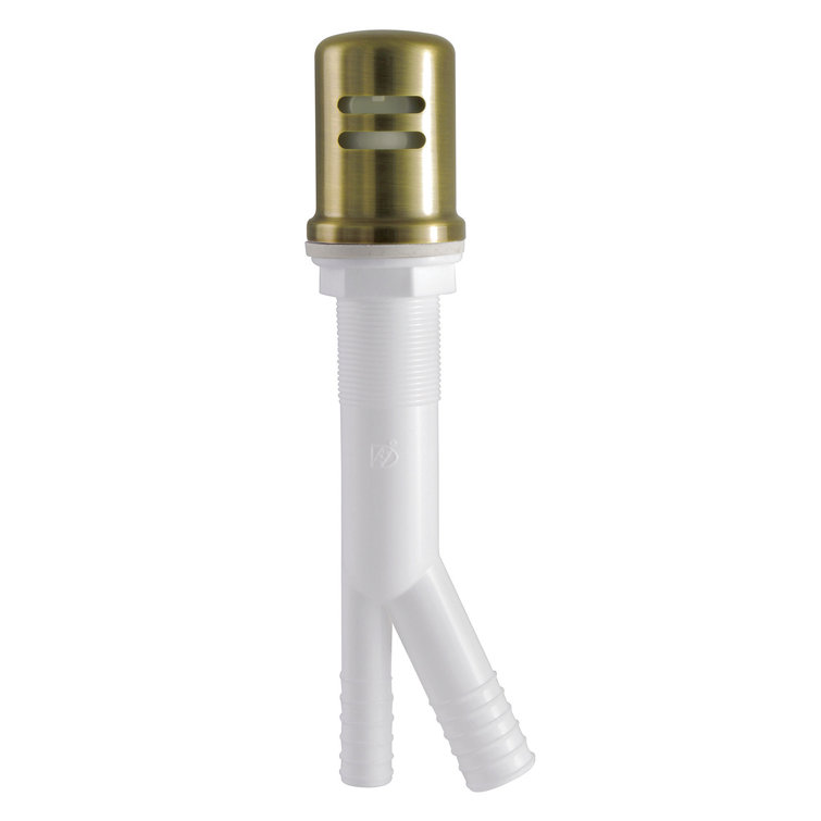 Antique Brass Dishwasher Air Gap with Brass Cover