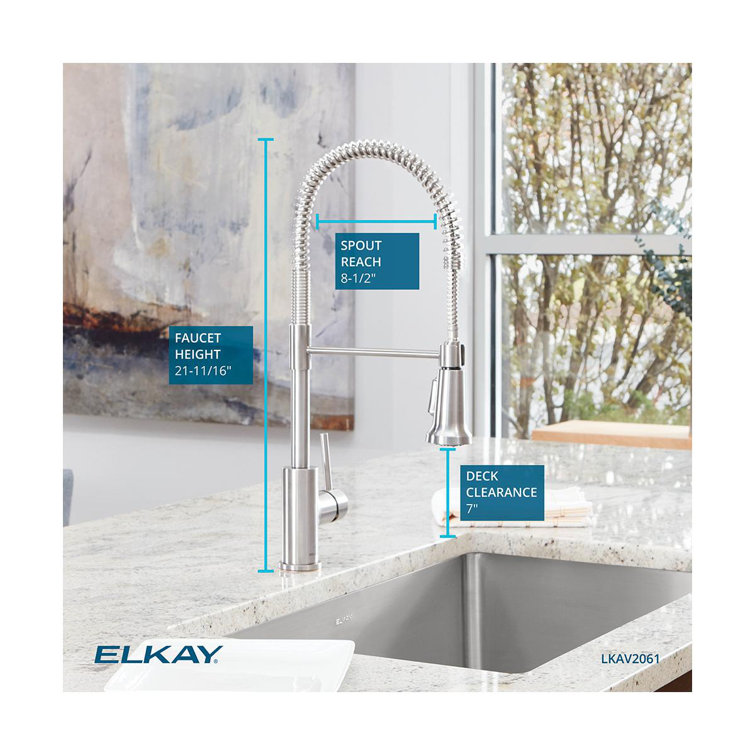 Chrome Semi-Professional Pull-Down Spray Kitchen Faucet