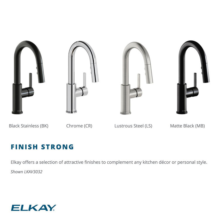 Lustrous Steel Single Hole Bar Faucet with Pull-Down Spray