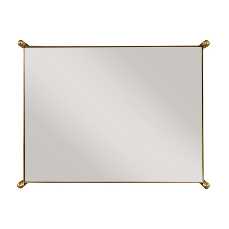 Elegant Brass and Mirrored Glass Chairside Table
