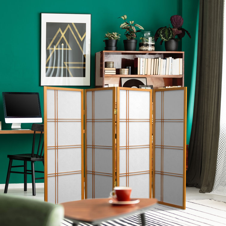 Honey 3 ft. Short Folding Shoji Screen with 6 Panels