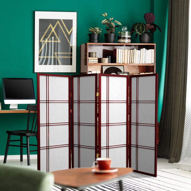 Honey 3 ft. Short Folding Shoji Screen with 6 Panels
