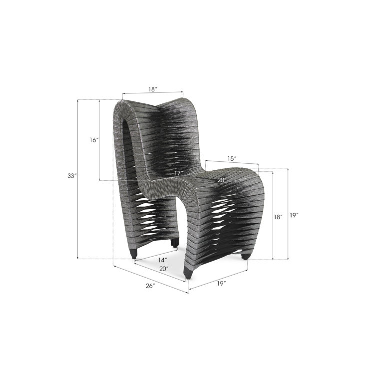 Elevated Silver Metallic Upholstered Wood Side Chair