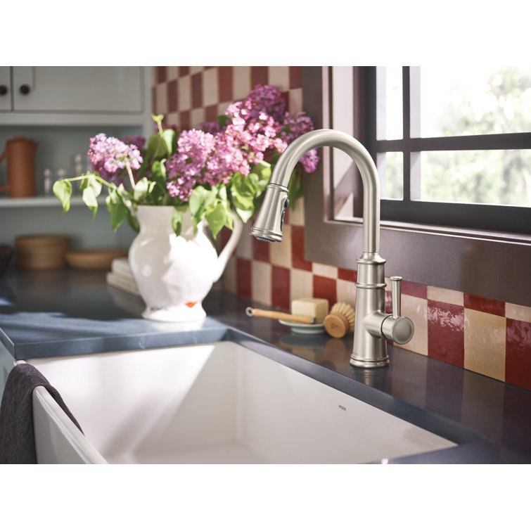 Stainless Steel High Arc Pull-Down Kitchen Faucet with Spray