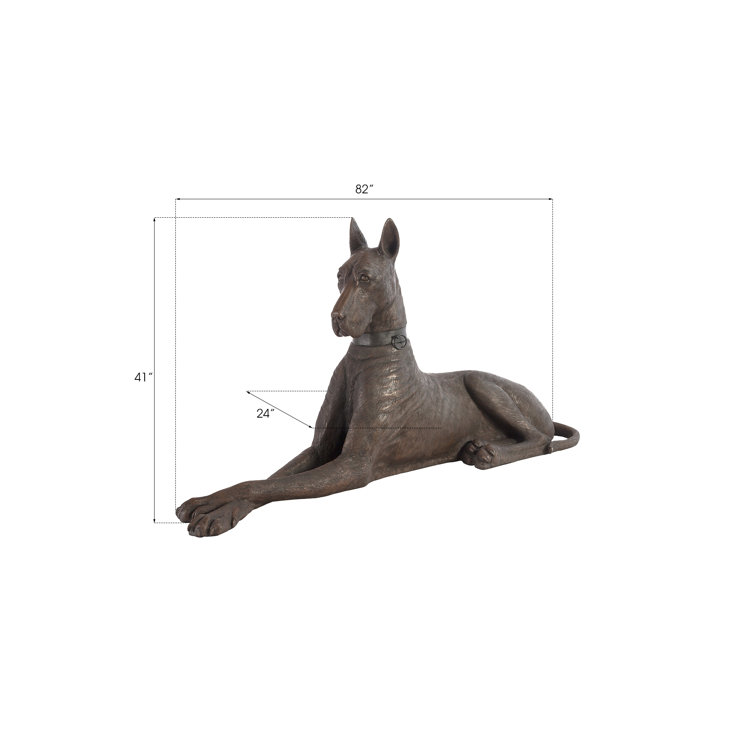 Bronze Contemporary Great Dane Metal Sculpture