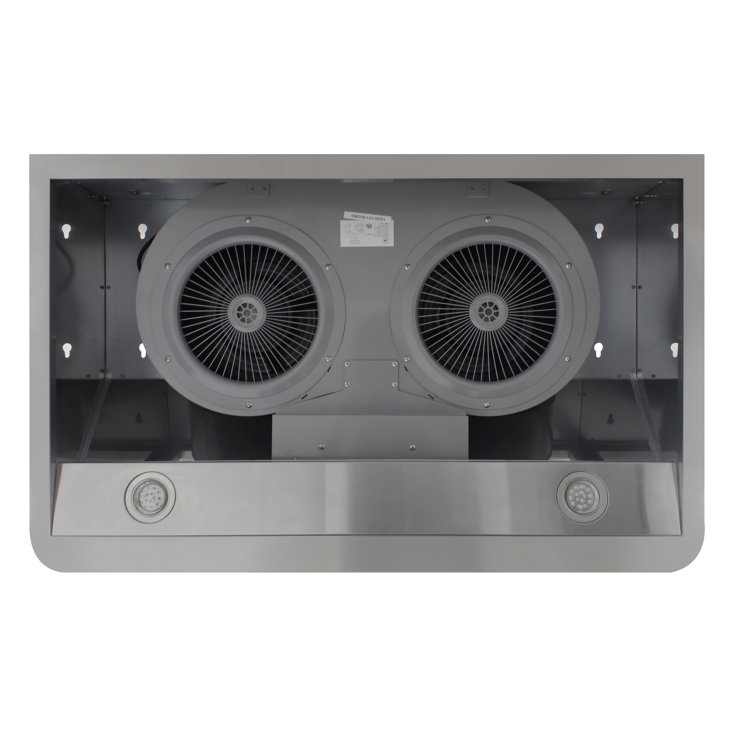 Brama 36-Inch Stainless Steel Under Cabinet Range Hood with LED Lights