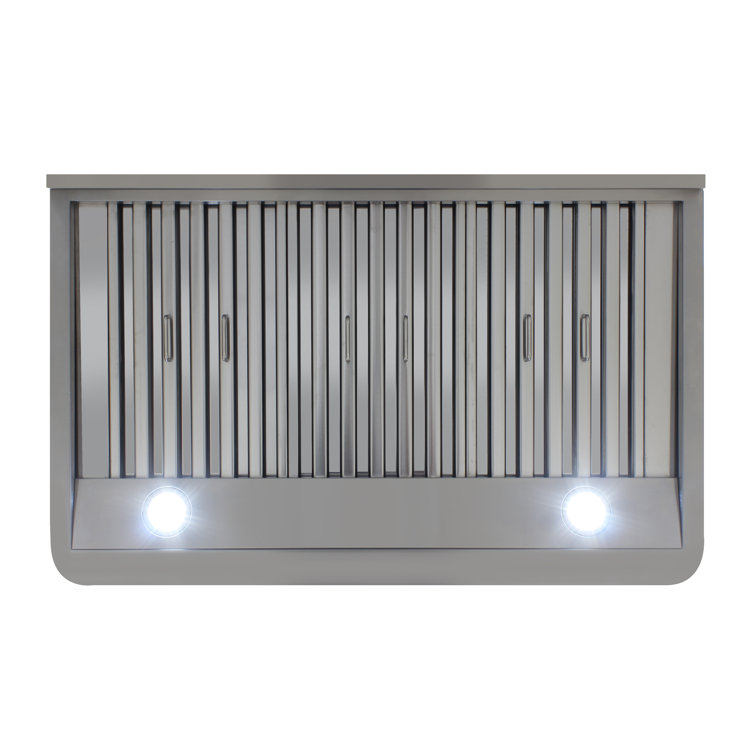 Brama 36-Inch Stainless Steel Under Cabinet Range Hood with LED Lights