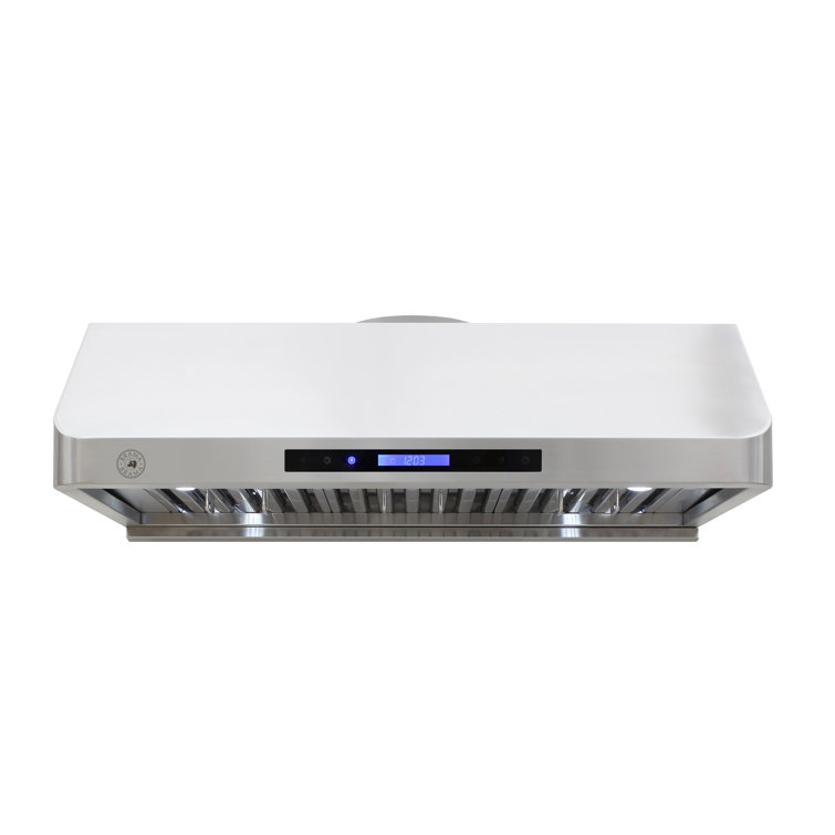 Brama 36-Inch Stainless Steel Under Cabinet Range Hood with LED Lights