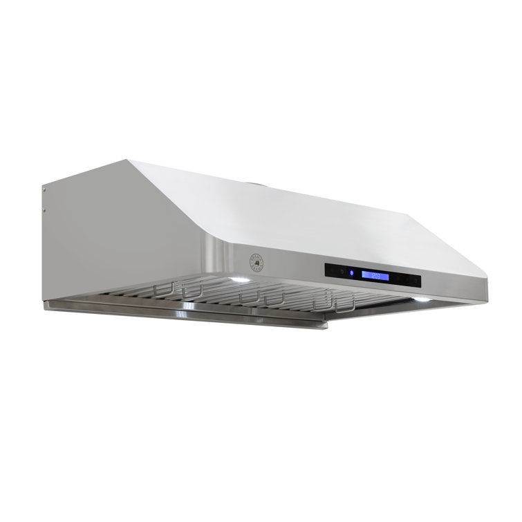 Brama 36-Inch Stainless Steel Under Cabinet Range Hood with LED Lights