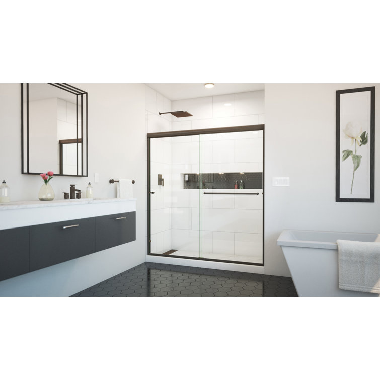 Euro 66" x 70" Oil Rubbed Bronze Clear Glass Bypass Shower Door