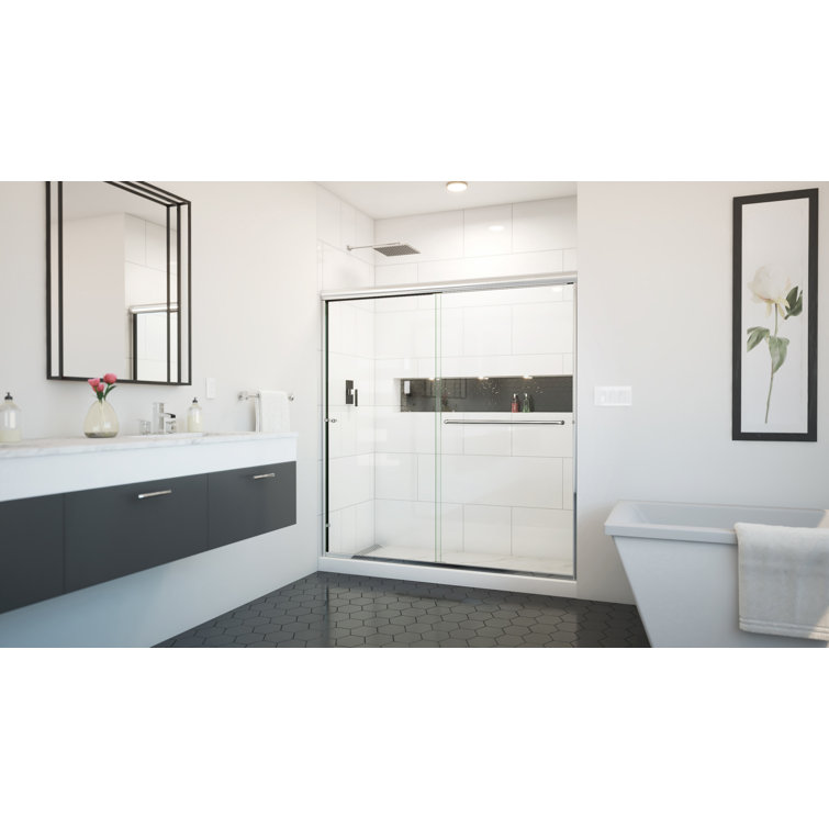 Euro 66" x 70" Polished Chrome Clear Glass Bypass Shower Door