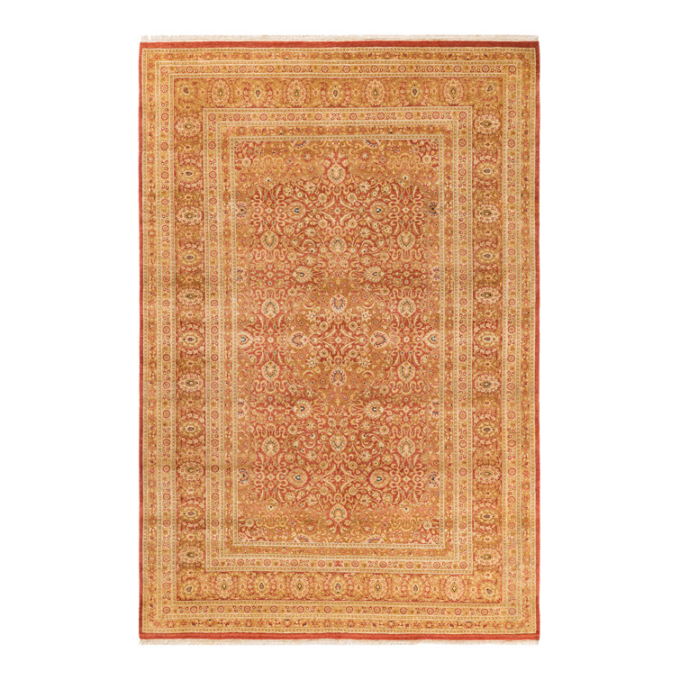 Handmade Ivory Wool Rectangular Area Rug 6'4" x 9'5"