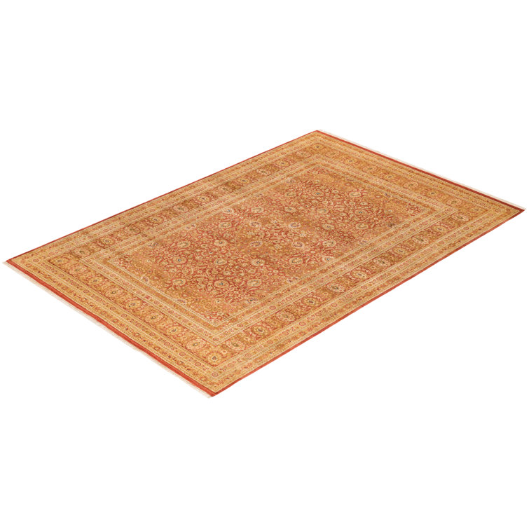 Handmade Ivory Wool Rectangular Area Rug 6'4" x 9'5"